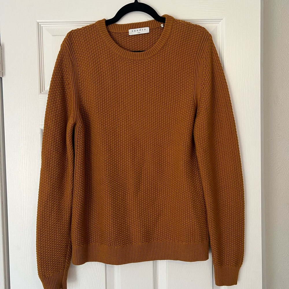 Sandro Mustard Knit Sweater